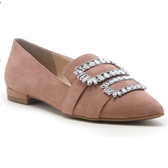 Sole Society Shoes - New Sole Society Kelly’s 7.5 crystal suede flats